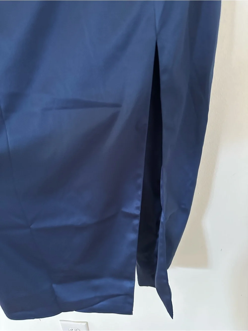 Babyboo Cassie Midi Dress in navy blue elegant, silhouette-hugging cocktail Sz M